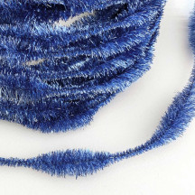3-1/4" Bumps Metallic Ice Blue Retro Chenille Bump Wired Tinsel Garland ~ 1 yd. (12 bumps)